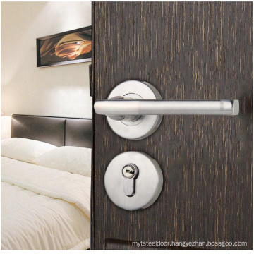 SL08 Door Handles with Lock Interior Doors 35-45mm Door Lock with Keys Mute Lock